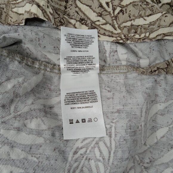 COLUMBIA Men's Brown Hawiian Leaf Design Button Front Shirt Size Medium - Picture 9 of 10